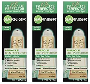 Garnier Skin BB Eye Miracle Skin Perfector Eye Roller, Fair/Light, 0.27 Fluid Ounce (Pack of 3)