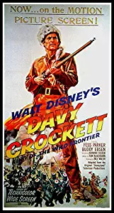 Davy Crockett Fridge Magnets 3.5 x 6.5 Vintage Movie Poster Magnetic Canvas Print