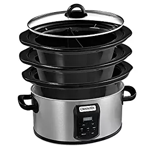 Crock-pot SCCPVS642-S Choose-A-Crock Programmable Slow Cooker, 6 quart/4 quart/2 x 1.5 quart, Silver