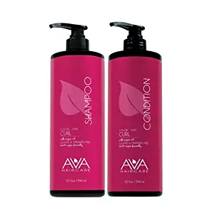 Ava Haircare - Curl Shampoo And Conditioner - Vegan, Sulphate Free, Paraben Free, Cruelty Free - Argan Oil Shampoo and Conditioner (Set of 2, 33oz Each)