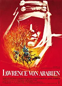 Lawrence of Arabia Poster German 27x40 Peter O'Toole Omar Sharif Anthony Quinn