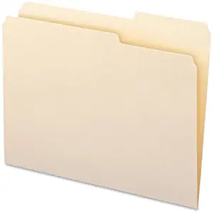 Smead File Folder, 2/5-Cut Tab, Right Position, Letter Size, Manila, 100 Per Box (10385)