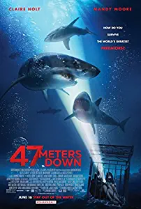 47 METERS DOWN (2017) Original Movie Promo Poster - 13.5 x 20 - Dbl Sided - Claire Holt - Mandy Moore