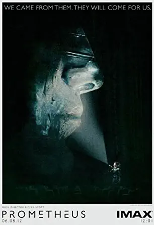 Prometheus 13.5X20 Original Promo Movie Poster Imax Version Mint Ridley Scott