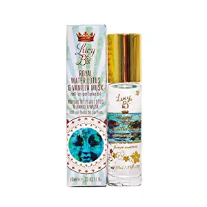 Lucy B Cosmetics Roll On, Royal Water Lotus and Vanilla Musk, 0.33 Fluid Ounce