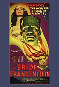 The Bride of Frankenstein Movie Poster (27 x 40 Inches - 69cm x 102cm) (1935) -(Boris Karloff)(Elsa Lanchester)(Ernest Thesiger)(Colin Clive)(Una O'Connor)(Valerie Hobson)