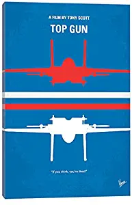 iCanvasART Top Gun Minimal Movie Poster Canvas Print, 26" x 18"