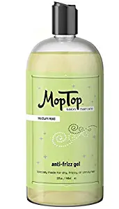 32oz, MopTop Salon Anti-Frizz Medium Hold Gel for Curly & Kinky-Coily Thick, Natural hair made w/Aloe, Sea Botanicals & Honey reduces Frizz, increases Manageability & Enhances Curls.