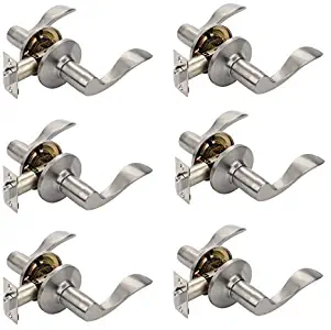 Dynasty Hardware HER-82-US15 Heritage Lever Passage Set, Satin Nickel, Contractor Pack (6 Pack)