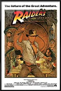 Raiders of The Lost Ark - Indiana Jones - Framed Movie Poster/Print (1982 Re-Release) (Size: 24 inches x 36 inches)