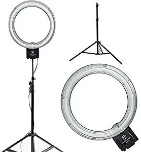 Diva Ring Light Nova 18" Fluorescent High Power Brightness Photo/Video Ring Light w/ 6' Light Stand for Video, Photo, YouTube, Stream, Beauty