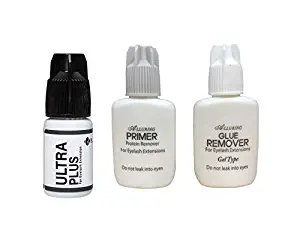 BL Ultra Plus Powerful Glue Adhesive Strong Long Lasting 5ml, Alluring Remover & Alluring Lash Primer