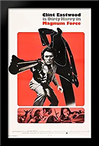 Magnum Force Dirty Harry 28x40 Large Black Wood Framed Print Movie Poster Art