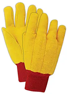 Magid Glove & Safety 565KW Magid MultiMaster 14 oz. Clute Pattern Double Palm Gloves, Medium, Brown Yellow, Men's (Fits Large) (Pack of 12)