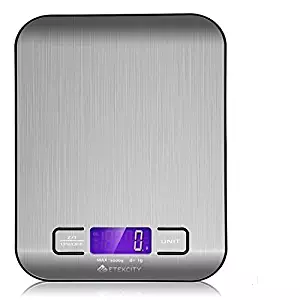 Etekcity 11lb/5kg Digital Multifunction Stainless Steel Kitchen Food Scale (Renewed)