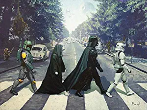Bucket Abbey Rogue Star Wars Parody Darth Vader Boba Fett Emperor Palpatine Stormtrooper 9 Inches by 12 Inches Reproduction Gallery Wrapped Canvas Wall Art