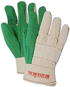 MAGID G299KBT Heater Beater 27 oz. Canvas Hot Mill Gloves, Standard, Green (12 Pair)