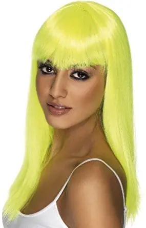 Smiffys Women's Long and Straight Wig with Bangs