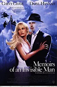 Memoirs of an Invisible Man Movie Poster (27 x 40 Inches - 69cm x 102cm) (1992) -(Chevy Chase)(Daryl Hannah)(Sam Neill)(Michael McKean)(Stephen Tobolowsky)(Jim Norton)