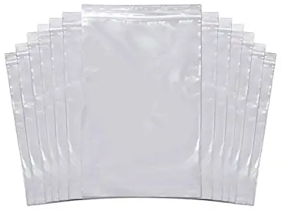 SNL Quality Zip Lock Reclosable Clear Disposable Plastic Bags, Strong | 8