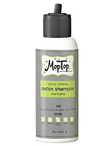 2oz, MopTop Detox Shampoo for Fine, Thick, Wavy, Curly & Kinky-Coily Natural hair, made with Coconut