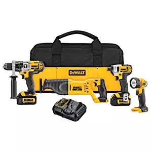 DEWALT DCK490L2 20-Volt MAX Li-Ion 3.0 Ah 4-Tool Combo Kit