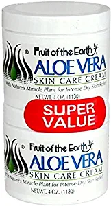 Fruit Of The Earth Aloe Vera Cream - 4Oz Each X 2 Pieces