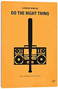 iCanvasART Do The Right Thing Minimal Movie Poster Canvas Print, 18" x 12"