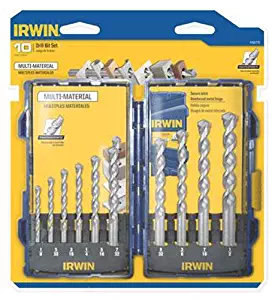 Irwin Tools 1792772 Multi Material Pro Drill Bit Set, 10-Piece