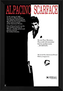 Scarface Movie Poster 28x40 Framed Art Print.