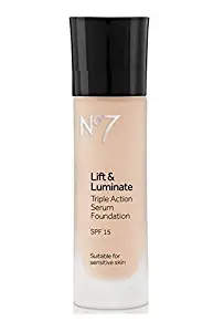 No7 Lift & Luminate TRIPLE ACTION Serum Foundation - Wheat