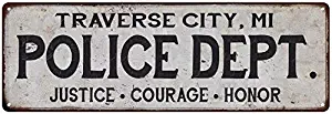 Tamengi Traverse City, MI Police DEPT. Home Decor Metal Sign Gift 12494