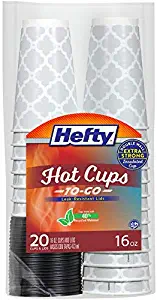 Hefty Hot Cups and Lids (16 Ounce, 80 Count)