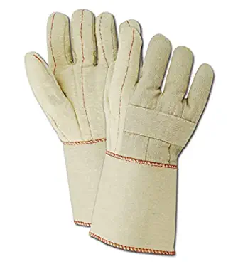 Magid Glove & Safety 198JKGT Magid Heater Beater 198KGT 26 oz. Cotton Canvas Hot Mill Gloves, Natural, Men's Jumbo (Fits XL) (12 Pairs)