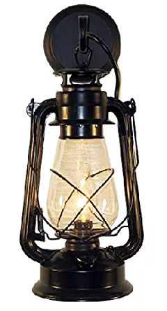 Rustic Lantern Wall Mounted Light - Large Black by Muskoka Lifestyle Products