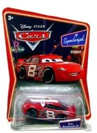 Disney Pixar Cars Movie Dale Earnhardt Jr #8 DEI Logo On Hood 1:55 Scale Supercharged Background Card Edition Mattel