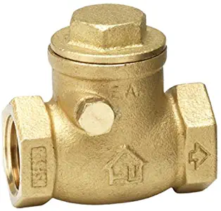 Homewerks 240-2-1-1 No-Lead Swing Check Valve, Female Thread x Female Thread, Brass, 1-Inch