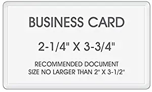 Best Laminating - 5 Mil Business Card Therm. Laminating Pouches - 2-1/4 x 3-3/4 (100 Pouches)