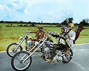 Kopoo Easy Rider Fonda Hopper Nicholson ON Harley Motorcycle Poster Print Color, 24x36