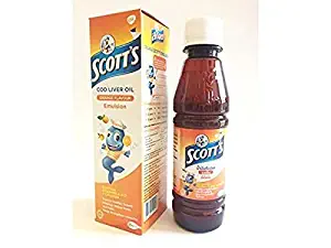 200 ml. Scott's Emulsion Cod liver oil with Vitamin A, D Calcium orange flavor dietary supplement for kids and children by Unknown