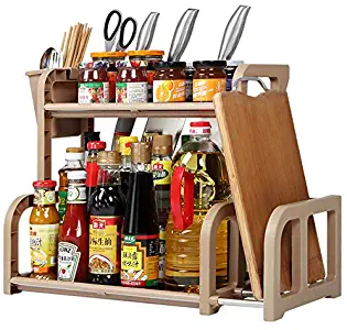 2-Tier Kitchen Spice Rack Organizer,Standing Rack Kitchen Countertop Storage Organizer Shelf Holder,By Cq acrylic