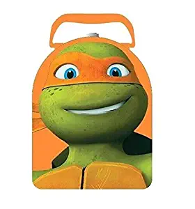 Teenage Mutant Ninja Turtles Mikey Arch Head Shape Carry All Tin Lunch Box 9" x 6"