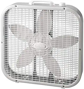 20inch Box Fan with Metal Frame, White by Lasko