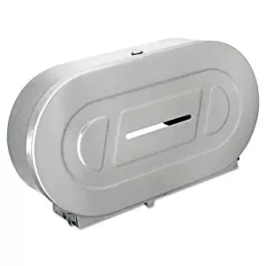 Bobrick 2892 ClassicSeries 304 Stainless Steel Surface-Mounted Twin Jumbo-Roll Toilet Tissue Dispenser, Satin Finish, 20-1316" Width x 11-3/8" Height x 5-5/16" Depth