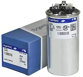 Genteq 27L903 - 45 + 5 uf MFD 370 Volt VAC Genteq® Replacement Round Dual Run Capacitor