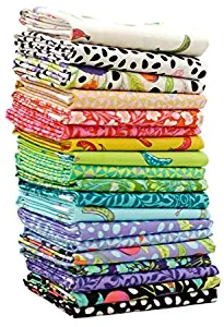 Free Spirit Monkey Wrench Fat Eighth Bundle (19 pcs) by Tula Pink 9 x 21 inches (22.86cm x 53.34cm) Fabric cuts DIY Quilt Fabric