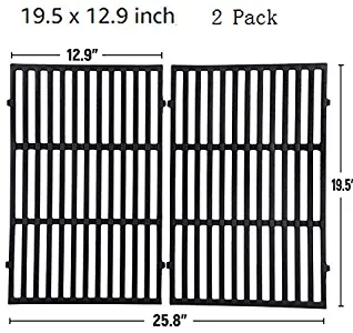 JEASOM 19.5" Grill Grates Replacement for Weber 7524, Weber Genesis 300 Series Genesis E310 E320 E330 S310 S320 S330 Gas Grill, Cast Iron Cooking Grate Replace for Weber 7524 (2-Pack)
