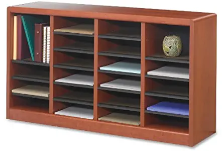 Safco Products 9311CY E-Z Stor Wood Literature Organizer, 24 Compartment, Cherry